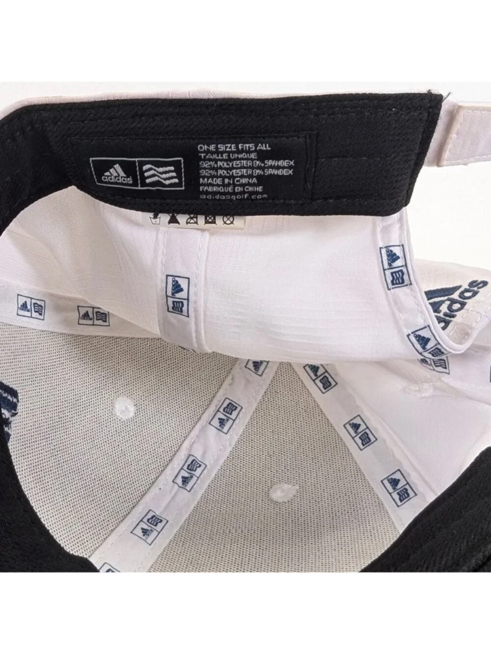 Adidas Golf Hat White Adjustable Embroidered Logo Lightweight Baseball Cap
